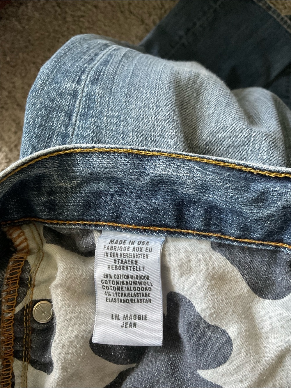 Vintage Lucky Brand Lil Maggie Button Fly Jeans, Size 6 - Picture 10 of 13